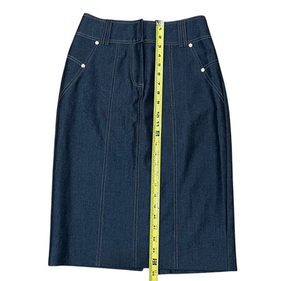 Cache Contour Collection Vintage Denim Skirt Size 2 - Picture 4 of 5